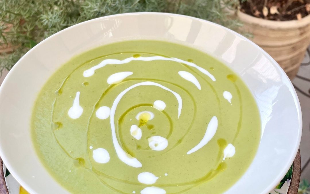 Crema fría de calabacín con kéfir