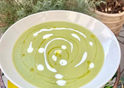 Crema fría de calabacín con kéfir