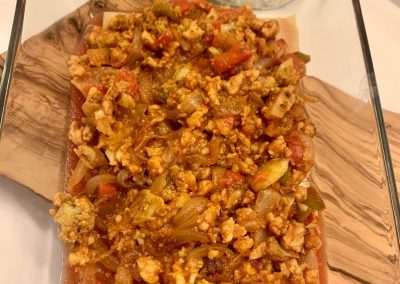 Verdures amb soja texturitzada