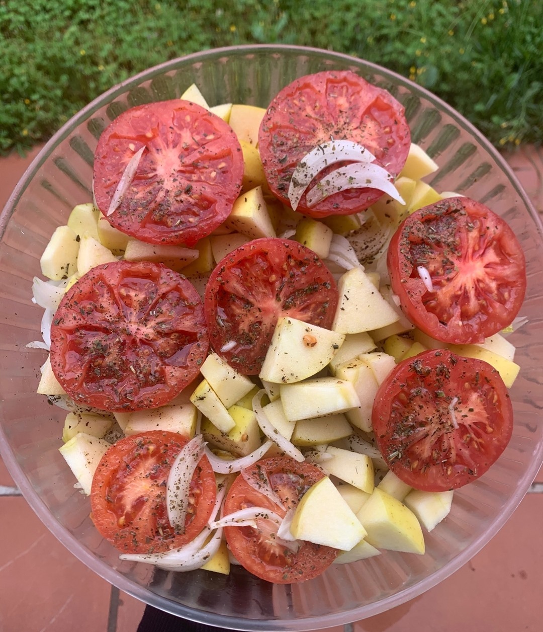 Guarnició de vegetals i fruita