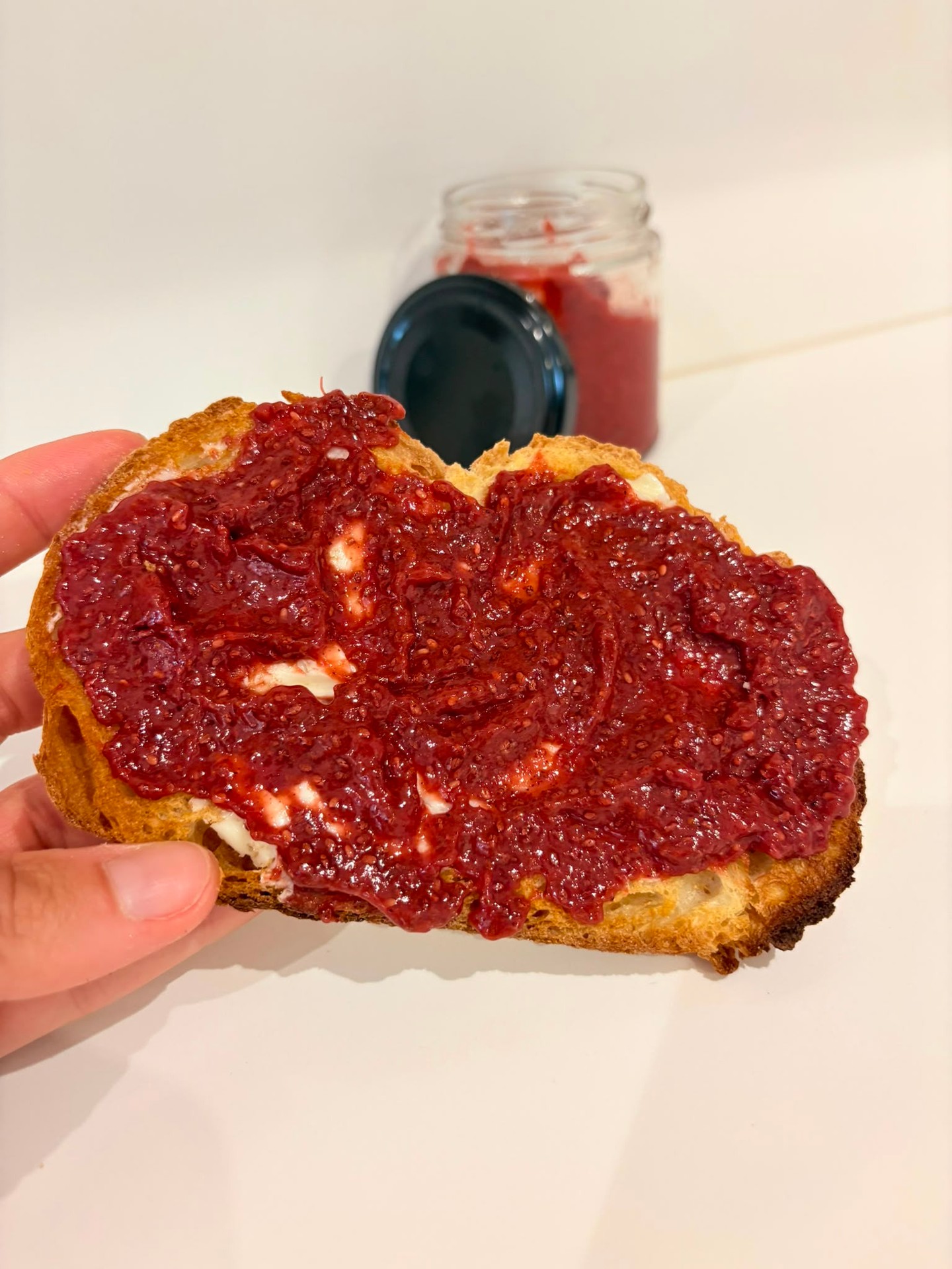 Mermelada de fresas con chía